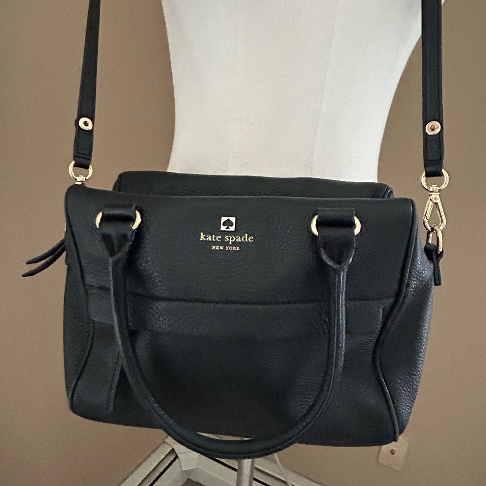 Kate Spade Crossbody Purse black leather